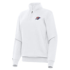 Oklahoma City Thunder Antigua Women's Victory Quarter-Zip Sweatshirt White