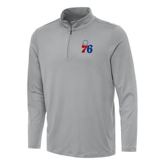 Philadelphia 76ers Antigua Reprocess Quarter-Zip Top Gray