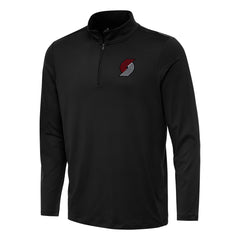 Portland Trail Blazers Antigua Reprocess Quarter-Zip Top Black