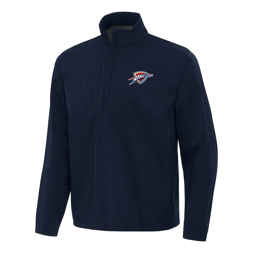 Oklahoma City Thunder Antigua Brisk Quarter-Zip Windbreaker Navy