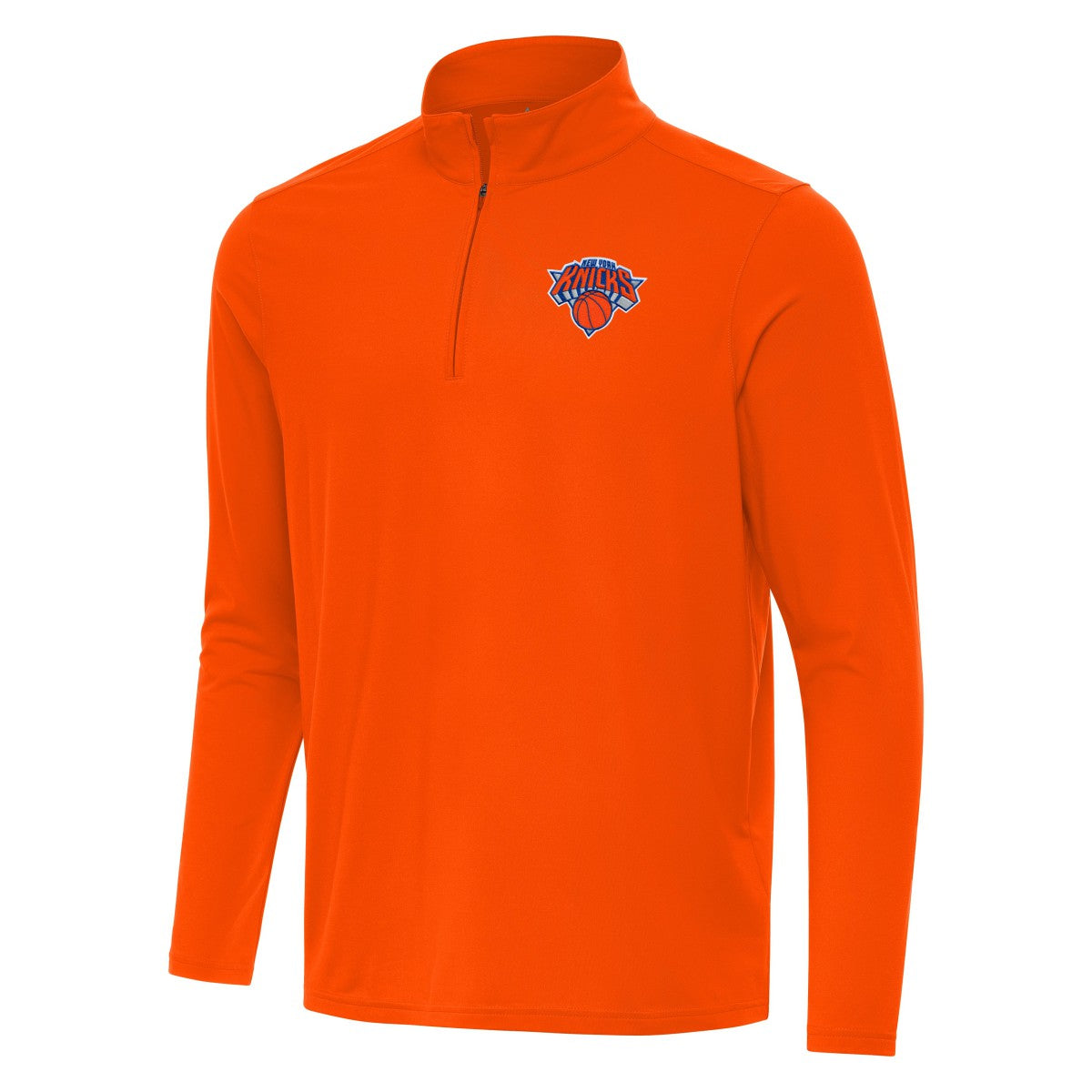 New York Knicks Antigua Intent Quarter-Zip Top Orange