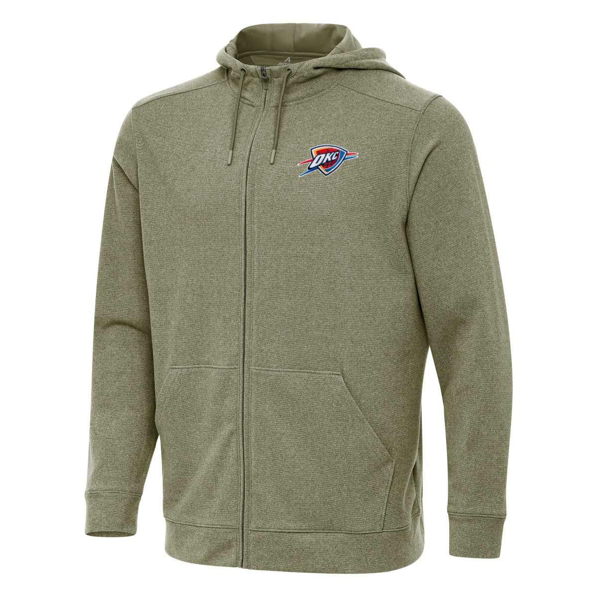 Oklahoma City Thunder Antigua Effortless Full-Zip Hoodie Jacket Olive