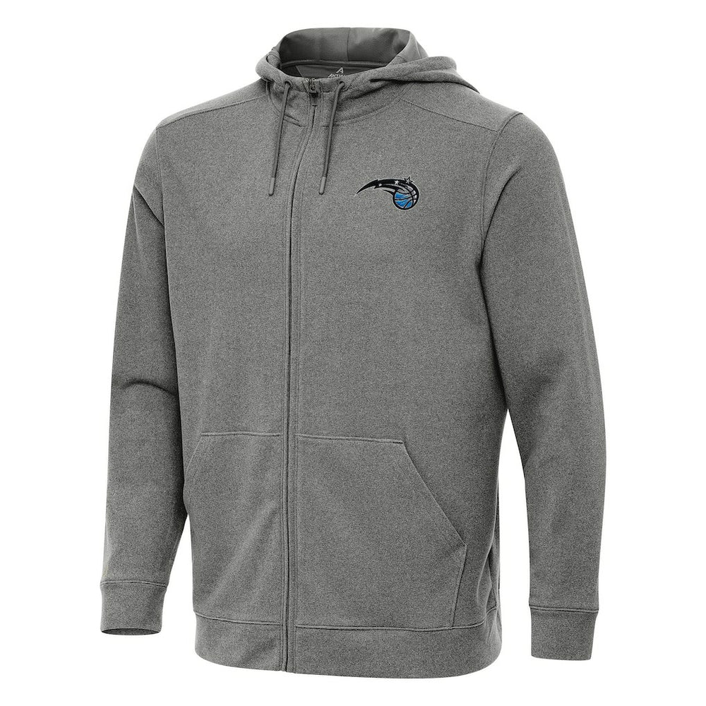 Orlando Magic Antigua Effortless Full-Zip Hoodie Jacket Heather Charcoal