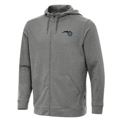 Orlando Magic Antigua Effortless Full-Zip Hoodie Jacket Heather Charcoal