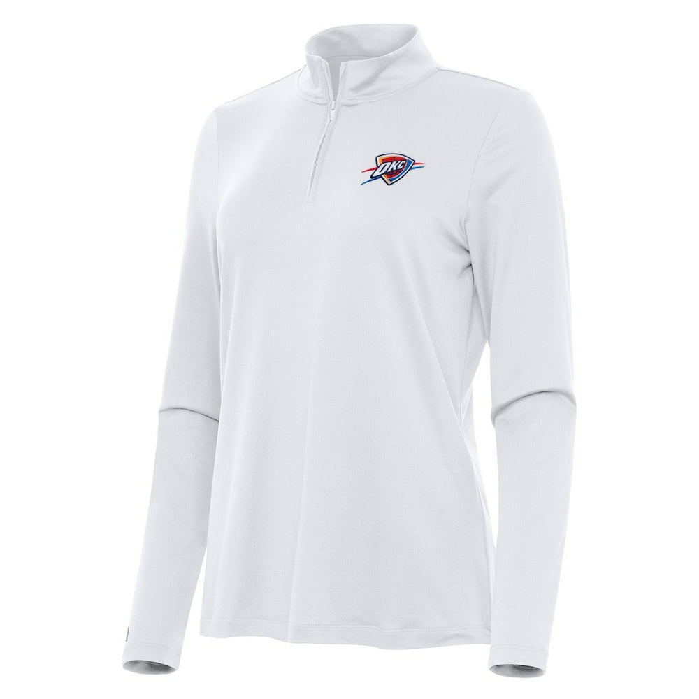 Oklahoma City Thunder Antigua Women's Reprocess Quarter-Zip Top White