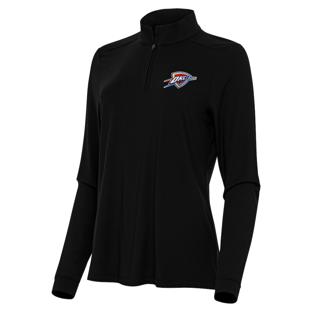 Oklahoma City Thunder Antigua Women's Intent Quarter-Zip Top Black