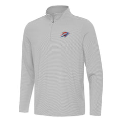 Oklahoma City Thunder Antigua Twine Quarter-Zip Top Gray