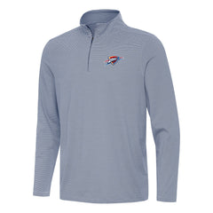 Oklahoma City Thunder Antigua Twine Quarter-Zip Top Navy