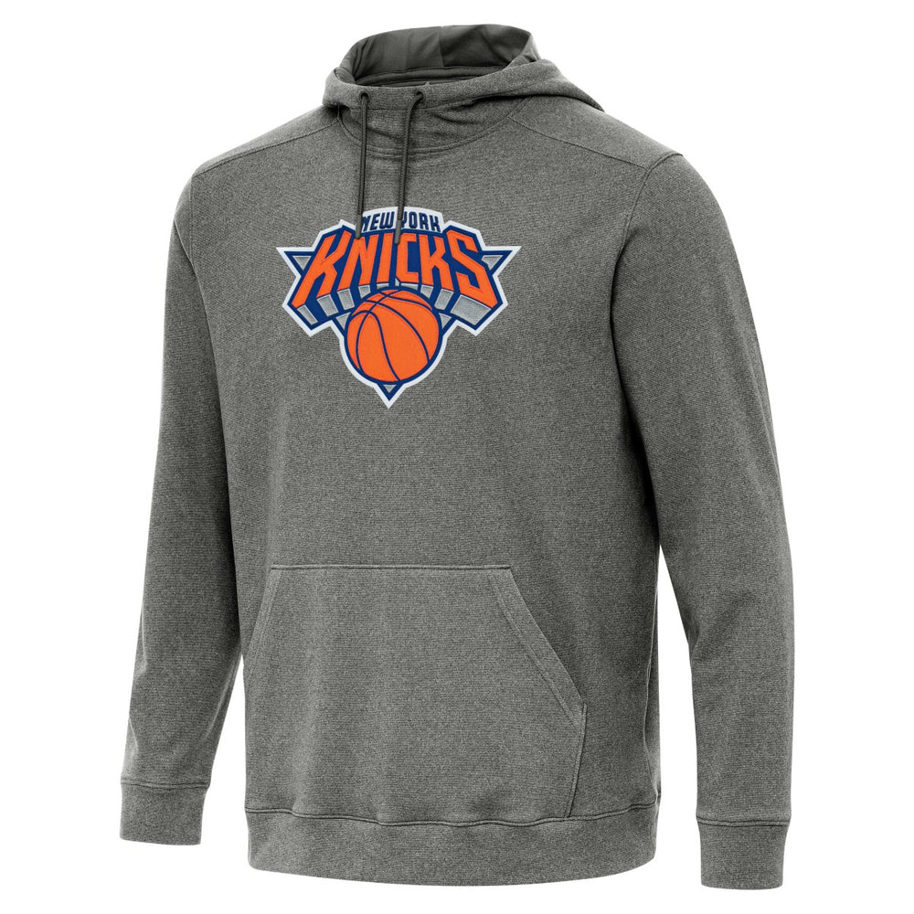 New York Knicks Antigua Cloud Pullover Hoodie Heather Black