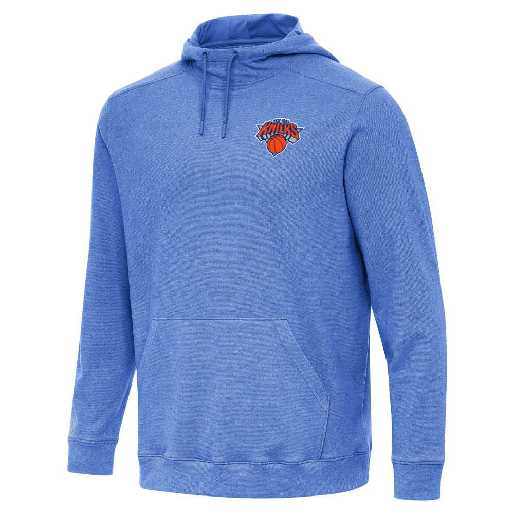 New York Knicks Antigua Cloud Pullover Hoodie Heather Blue