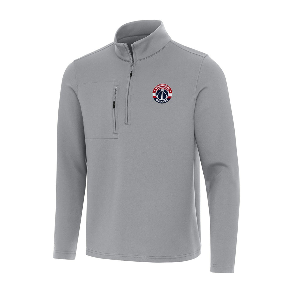 Washington Wizards Antigua Insider Quarter-Zip Top Gray