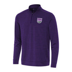 Sacramento Kings Antigua Bright Quarter-Zip Top Heather Purple