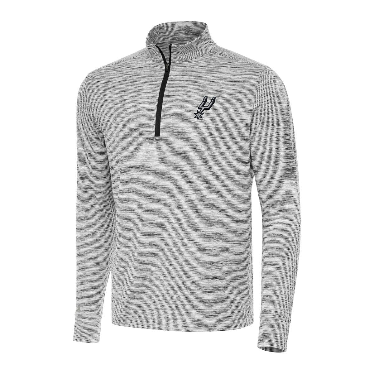 San Antonio Spurs Antigua Cause Quarter-Zip Top Black