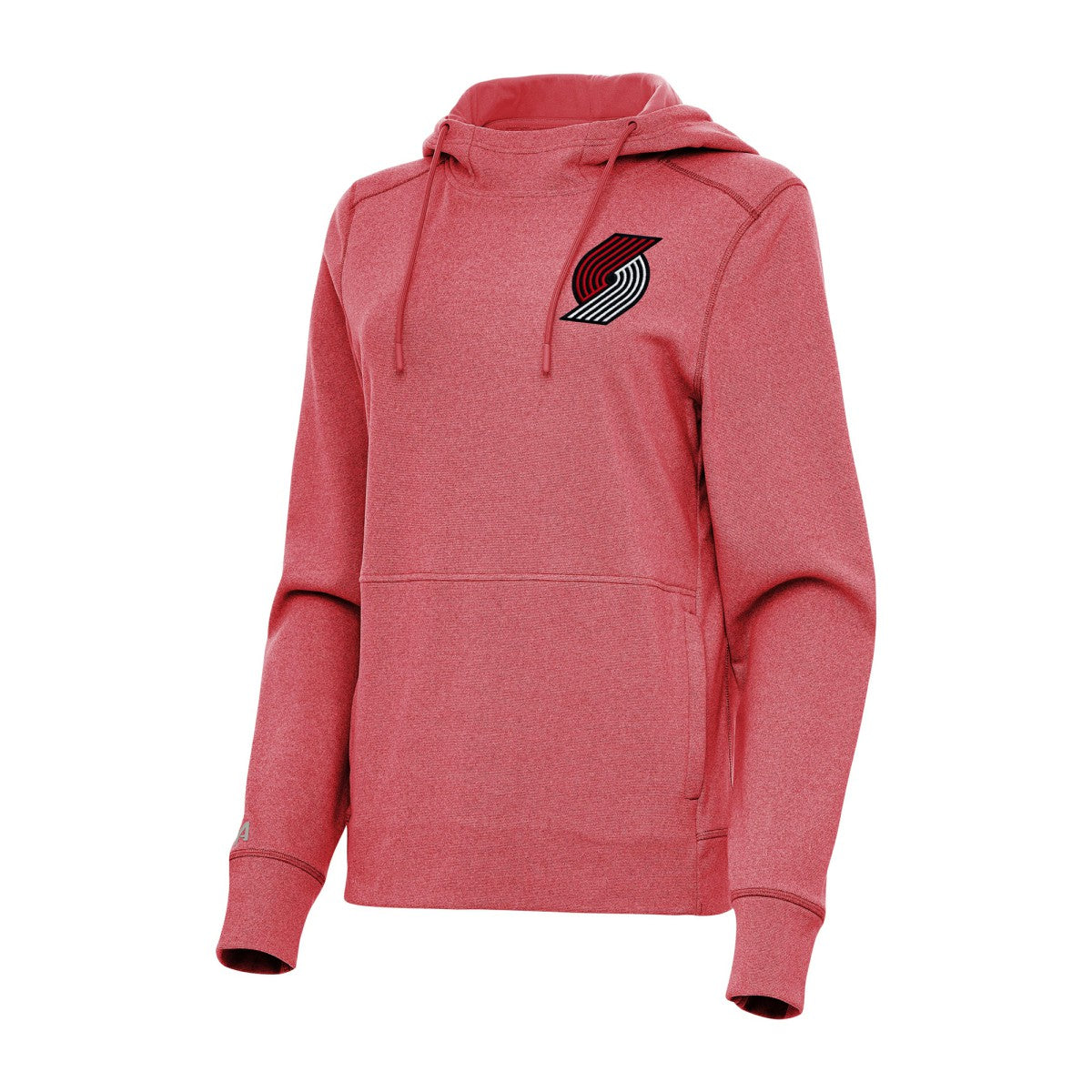 Portland Trail Blazers Antigua Women's Justice Pullover Hoodie Heather Red