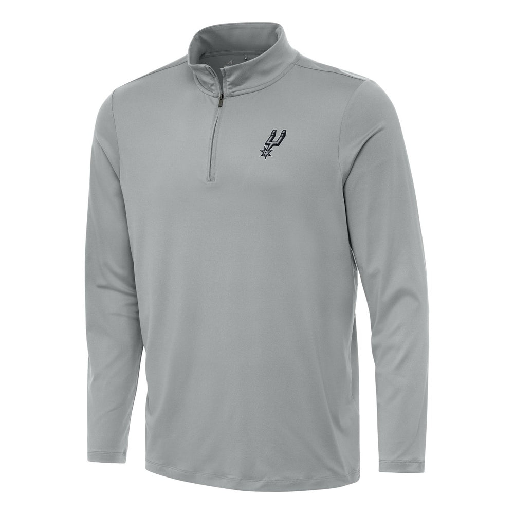 San Antonio Spurs Antigua Reprocess Quarter-Zip Top Gray