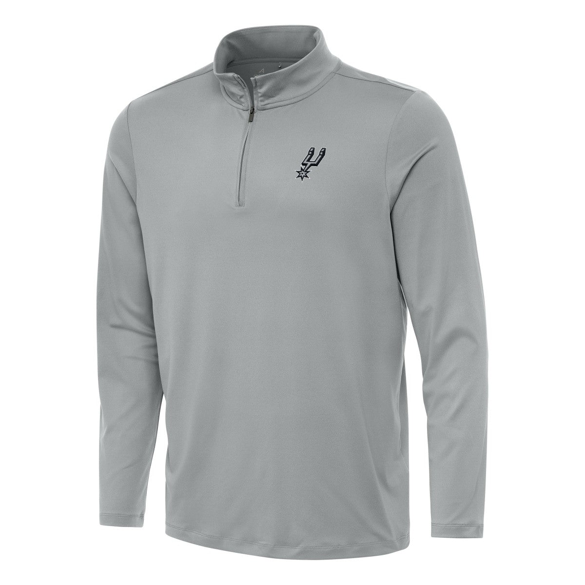 San Antonio Spurs Antigua Reprocess Quarter-Zip Top Gray
