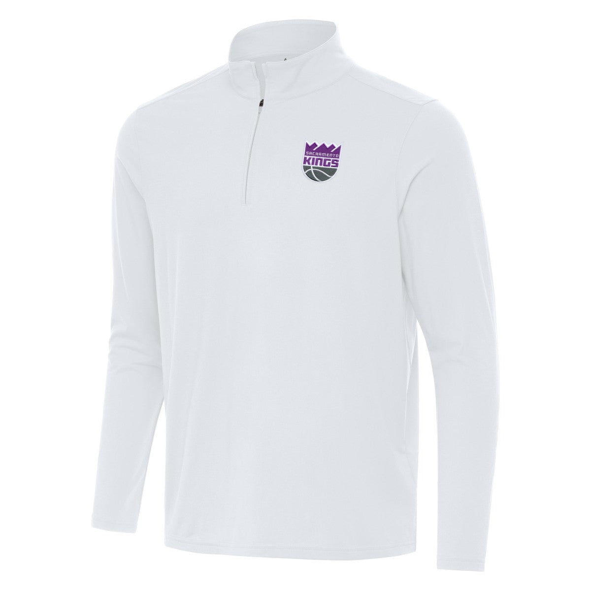 Sacramento Kings Antigua Intent Quarter-Zip Top White