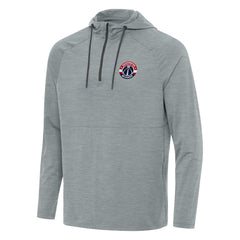 Washington Wizards Antigua Spikes Raglan Quarter-Zip Hoodie Heather Gray