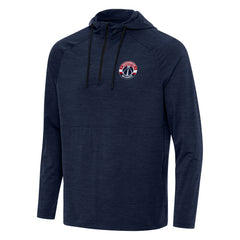 Washington Wizards Antigua Spikes Raglan Quarter-Zip Hoodie Heather Navy