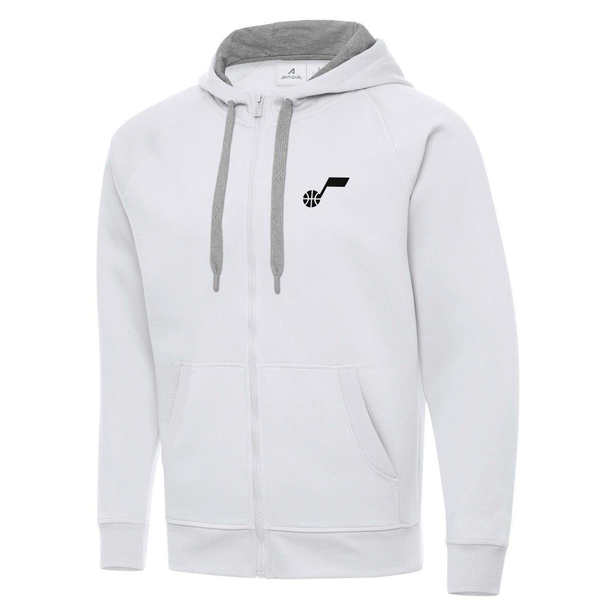 Utah Jazz Antigua Big & Tall Victory Full-Zip Hoodie Jacket White