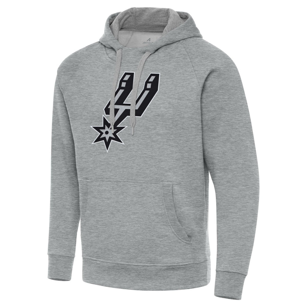 San Antonio Spurs Antigua Big & Tall Victory Raglan Pullover Hoodie Heather Gray