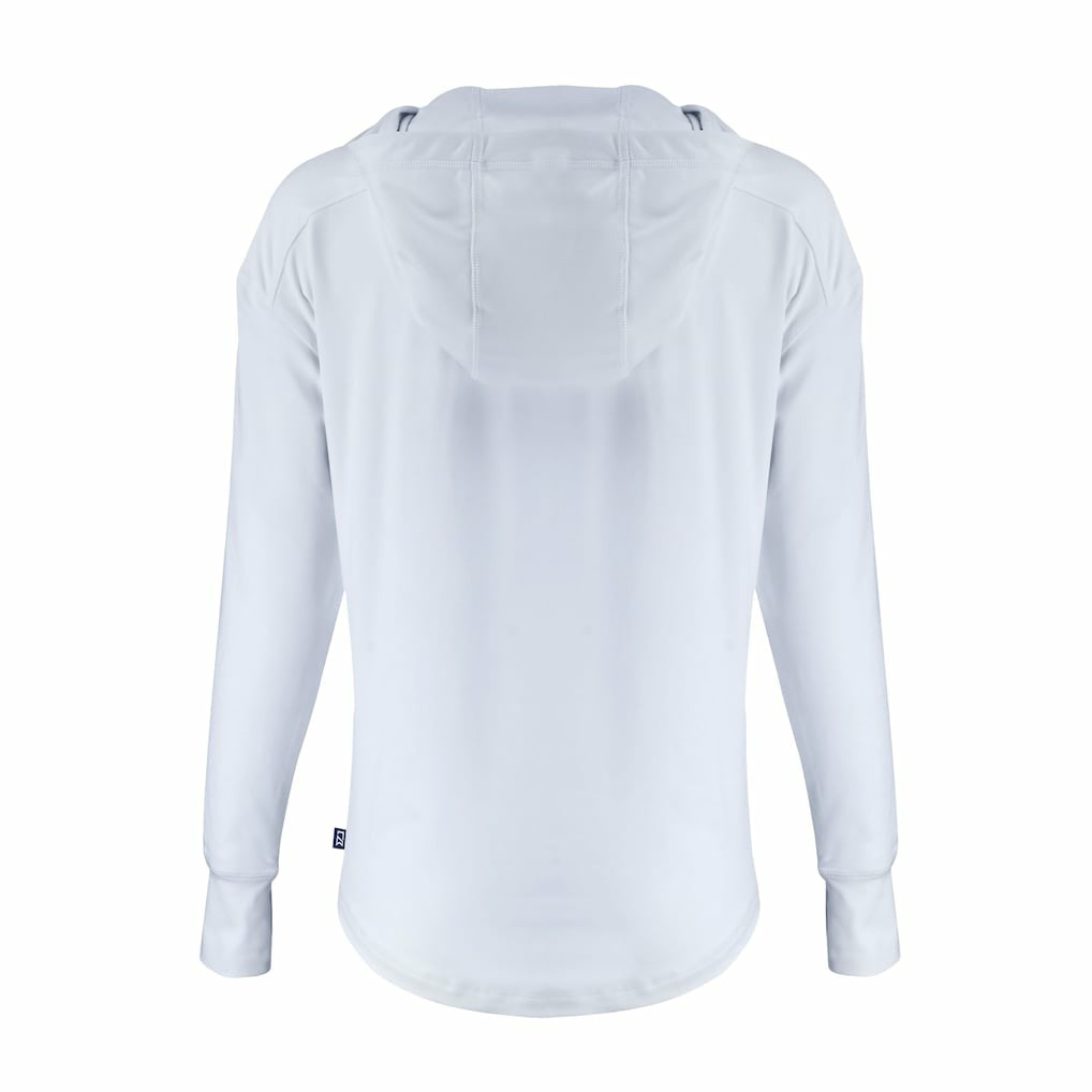 Cleveland Browns Cutter & Buck Women's Daybreak Eco Recycled Half-Zip Hoodie White
