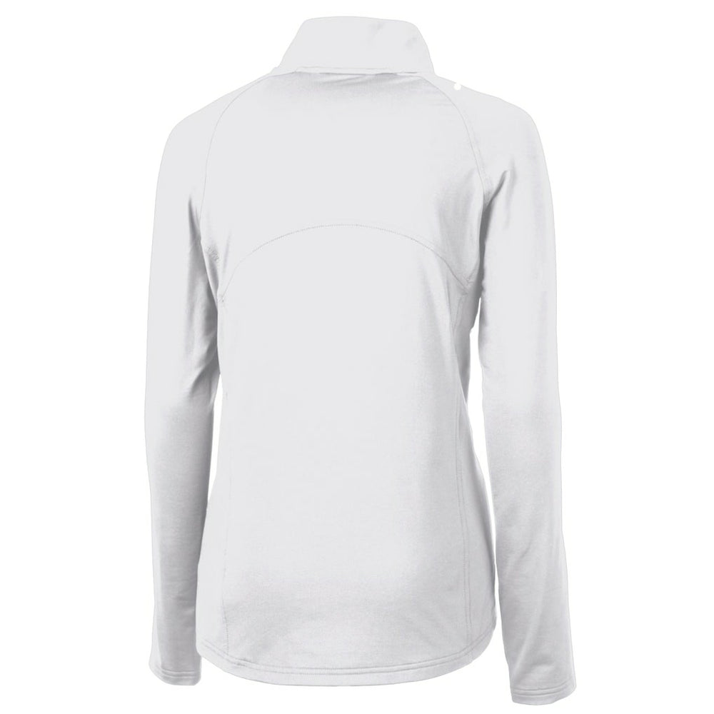 Cleveland Browns Cutter & Buck Women's Adapt Eco Knit Stretch Recycled Half-Zip Pullover Top White