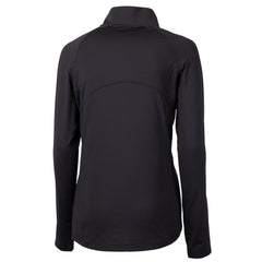 Cleveland Browns Cutter & Buck Women's Adapt Eco Knit Stretch Recycled Half-Zip Pullover Top Black