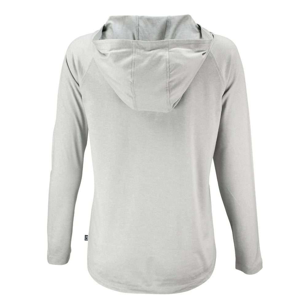 Cleveland Browns Cutter & Buck Women's Coastline Epic Comfort Eco Recycled Quarter-Snap Long Sleeve Hoodie T-Shirt Gray