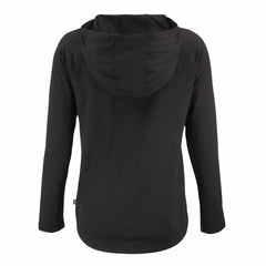 Cleveland Browns Cutter & Buck Women's Coastline Epic Comfort Eco Recycled Quarter-Snap Long Sleeve Hoodie T-Shirt Black