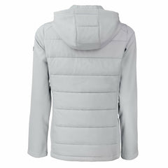 Cleveland Browns Cutter & Buck Women's Evoke Hybrid Eco Softshell Recycled Full-Zip Hooded Jacket Gray