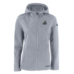 Cleveland Browns Cutter & Buck Women's Evoke Eco Softshell Recycled Full-Zip Hoodie Jacket Gray