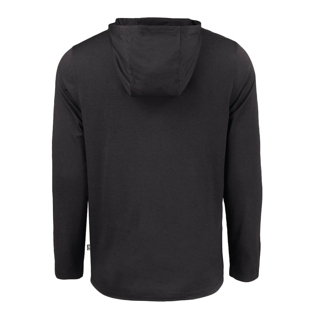 Cleveland Browns Cutter & Buck Coastline Epic Comfort Eco Recycled Long Sleeve Hooded T-Shirt Black
