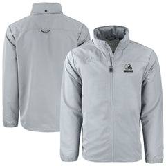 Cleveland Browns Cutter & Buck Charter Eco Recycled Full-Zip Hoodie Jacket Gray