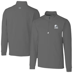 Cleveland Browns Cutter & Buck Big & Tall Traverse Stretch Eco Quarter-Zip Pullover Top Gray
