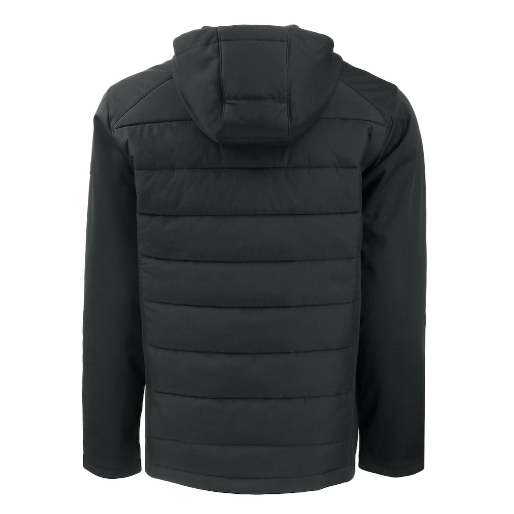 Cleveland Browns Cutter & Buck Big & Tall Evoke Hybrid Eco Softshell Recycled Full-Zip Hooded Jacket Black