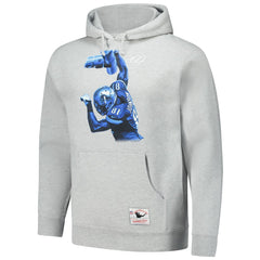 Calvin Johnson Detroit Lions Hall of Fame Player Graphic Pullover Hoodie Heather Gray