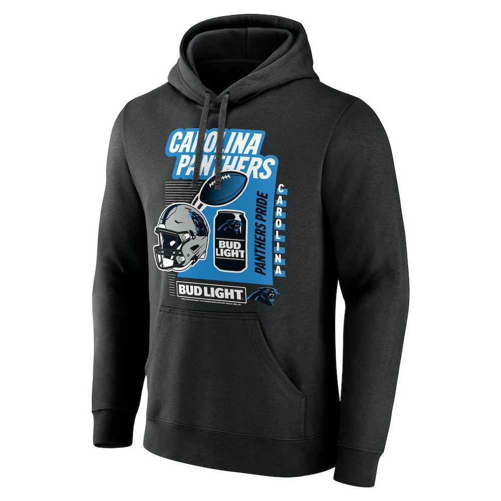 Carolina Panthers Bud Light Pullover Hoodie Black
