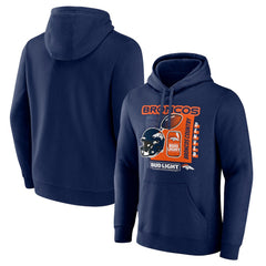 Denver Broncos Bud Light Pullover Hoodie Navy