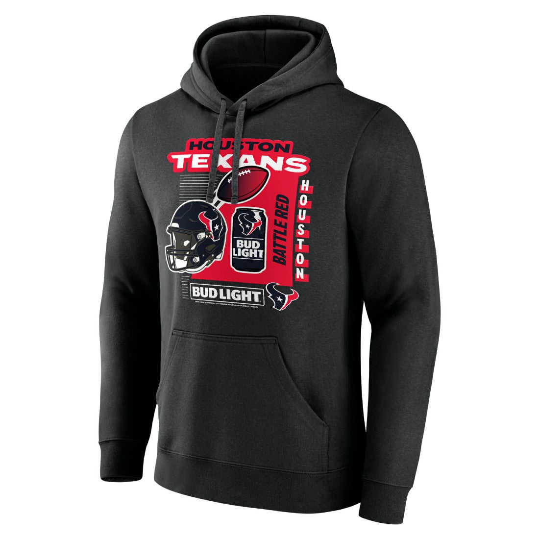 Houston Texans Bud Light Pullover Hoodie Black