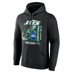 New York Jets Bud Light Pullover Hoodie Black