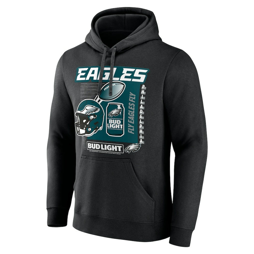 Philadelphia Eagles Bud Light Pullover Hoodie Black