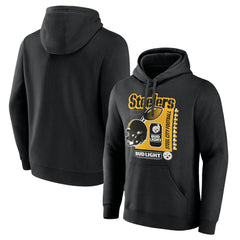 Pittsburgh Steelers Bud Light Pullover Hoodie Black