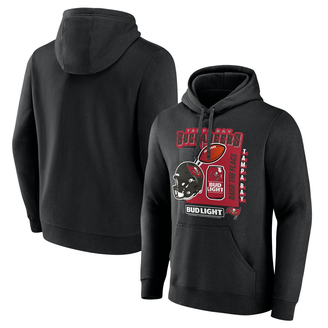 Tampa Bay Buccaneers Bud Light Pullover Hoodie Black