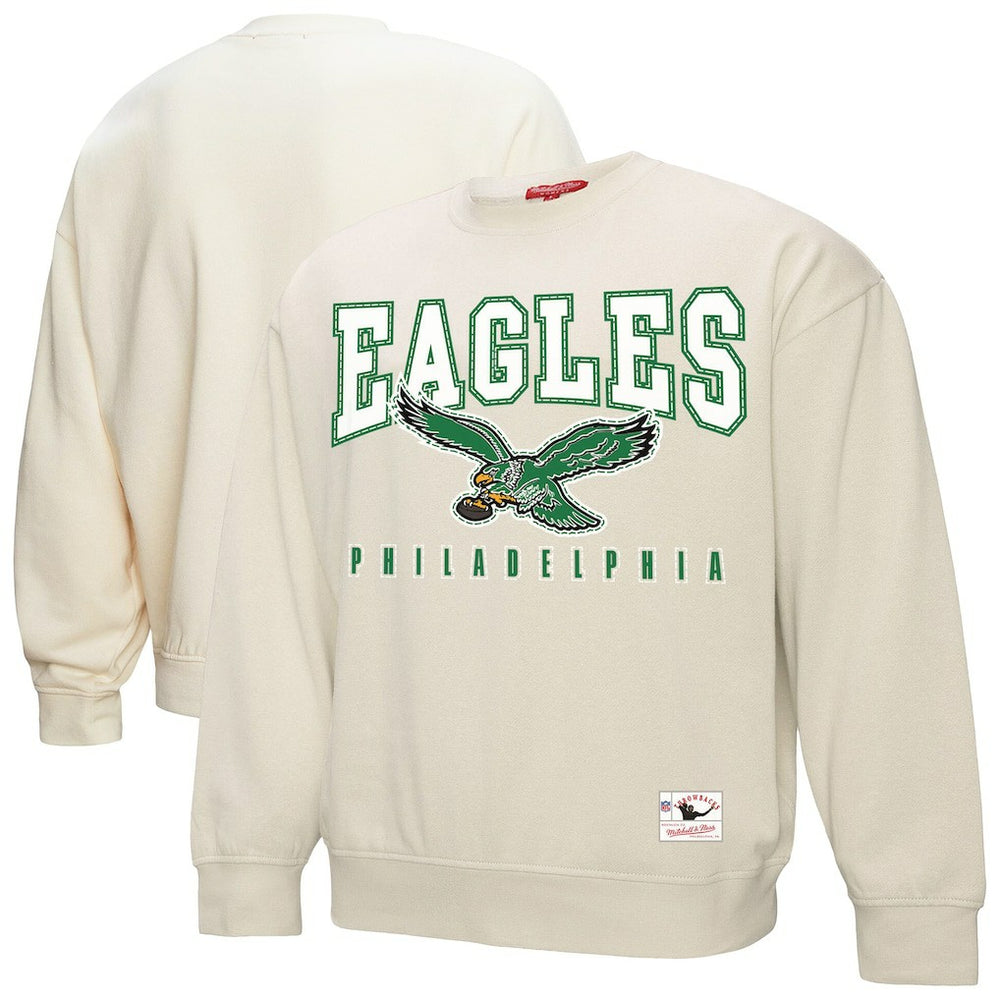 Philadelphia Eagles Women's Fandom Fleece Pullover Sweatshirt Cream
