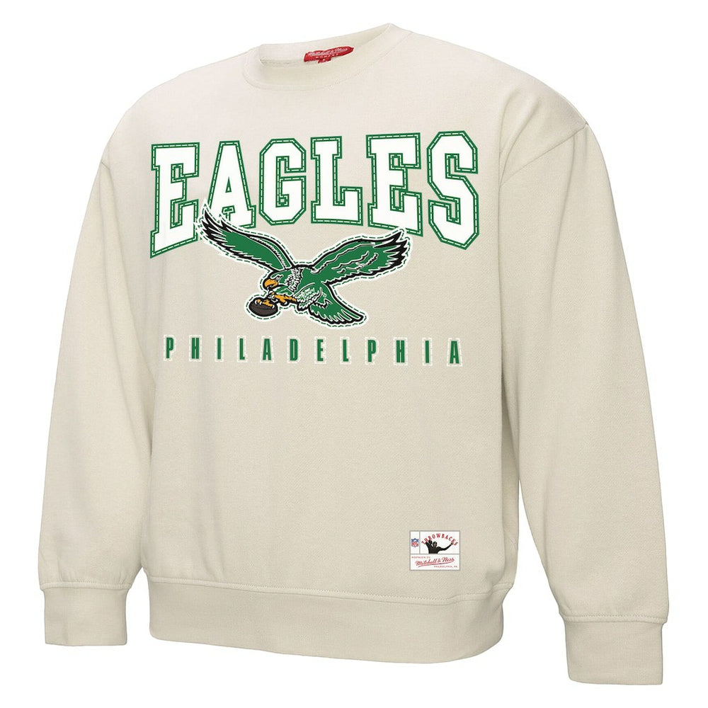 Philadelphia Eagles Women's Fandom Fleece Pullover Sweatshirt Cream