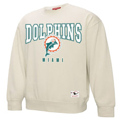 Miami Dolphins Women's Fandom Fleece Pullover Sweatshirt Cream