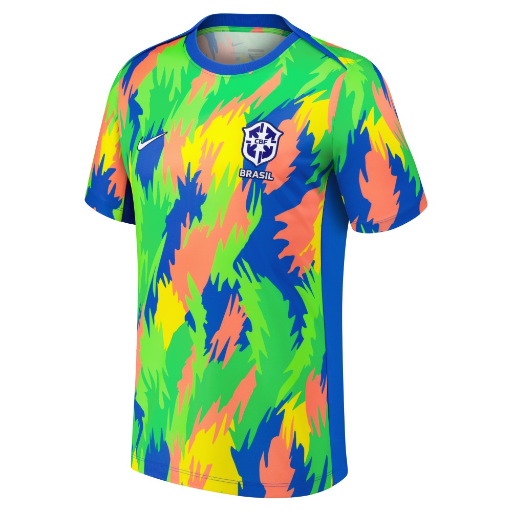 Brazil Women's National Team 2025 Academy Pro Pre-Match Performance Top Blue shop