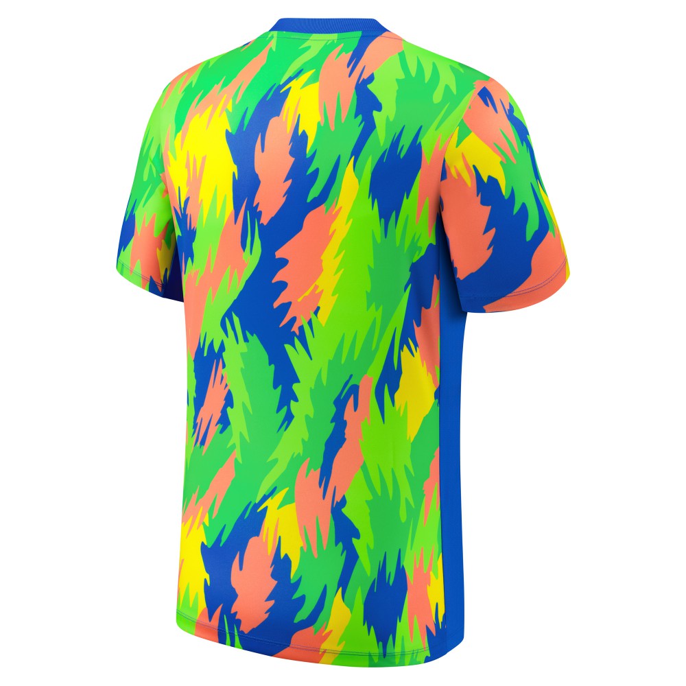 Brazil Women's National Team 2025 Academy Pro Pre-Match Performance Top Blue shop