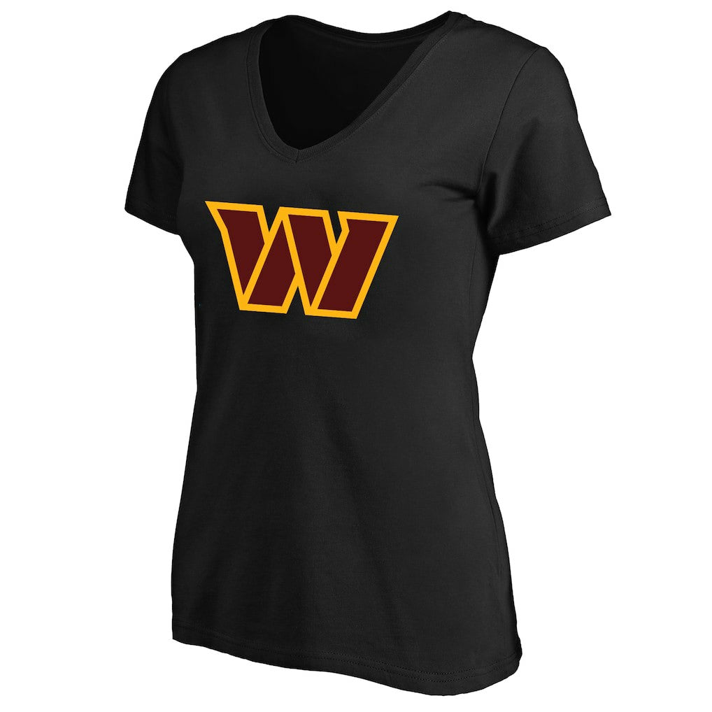 Jayden Daniels Washington Commanders Women's Plus Size Fair Catch Name & Number Scoop Neck T-Shirt Black